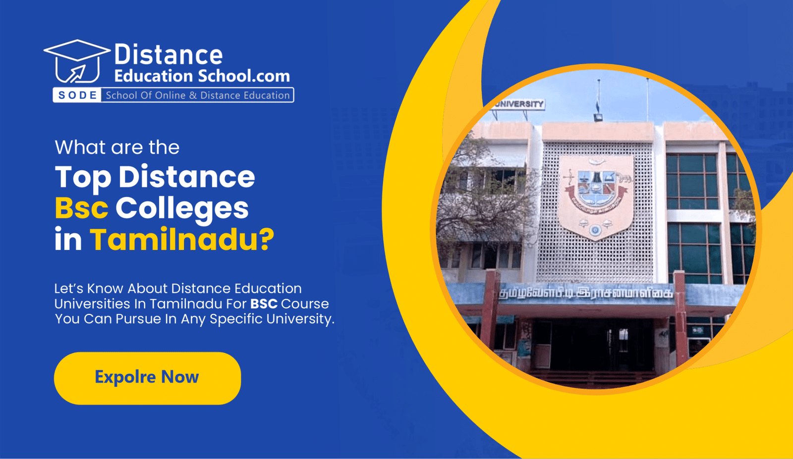 Distance BSc in Tamil Nadu