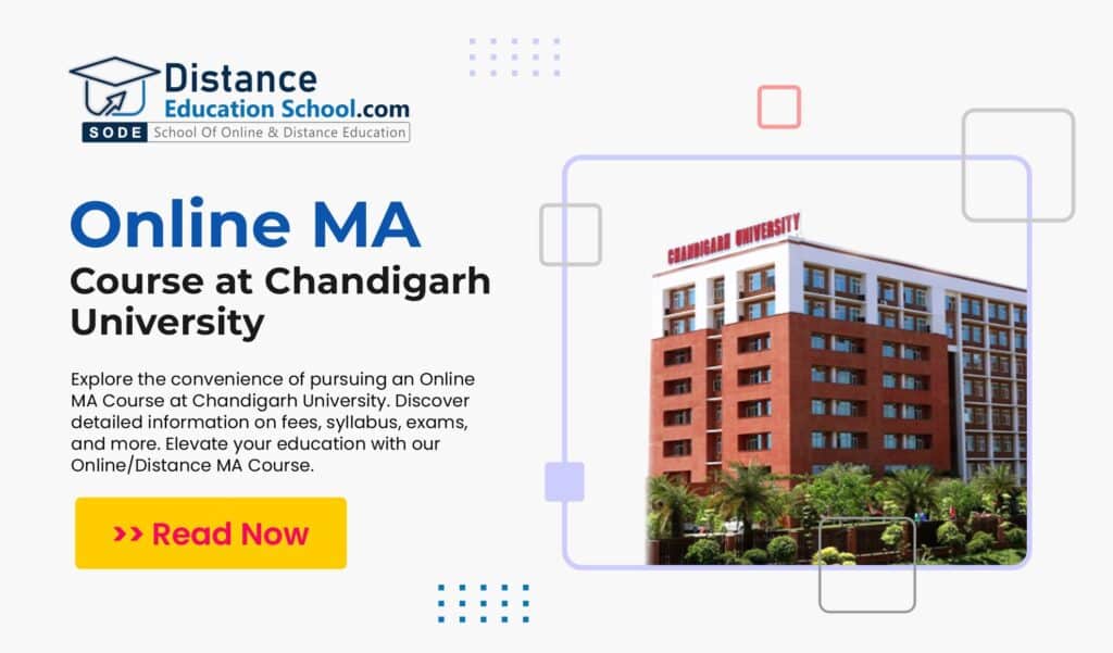 MA online at chaandigarh university