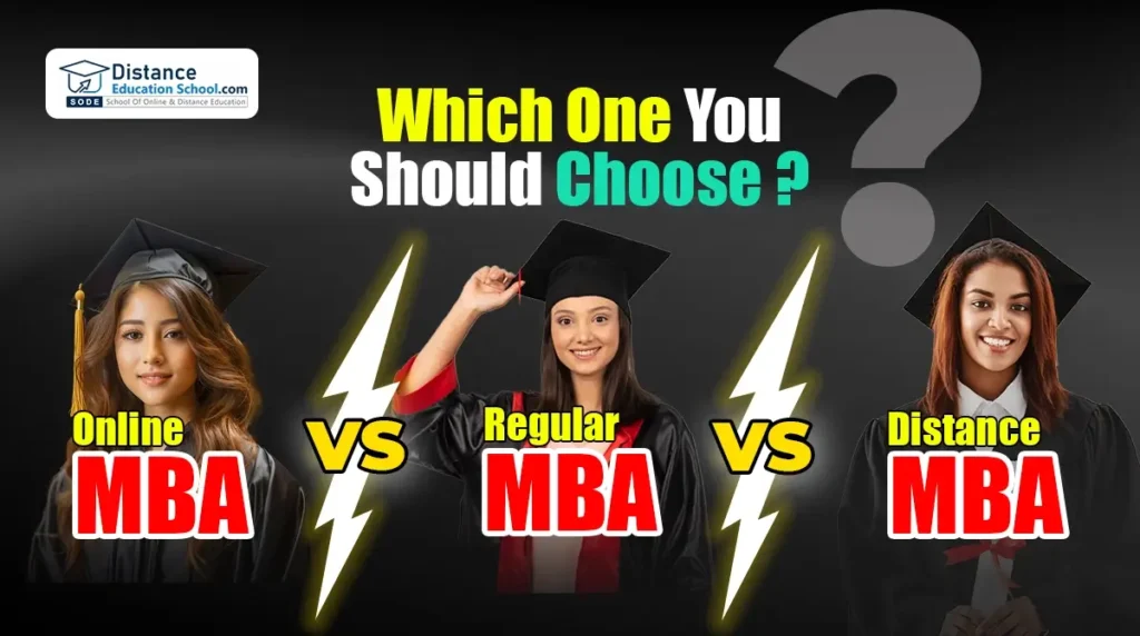 online vs regular vs distance mba