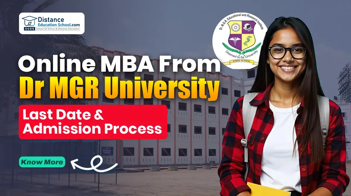 Online MBA From Dr MGR University, July 2025 Session