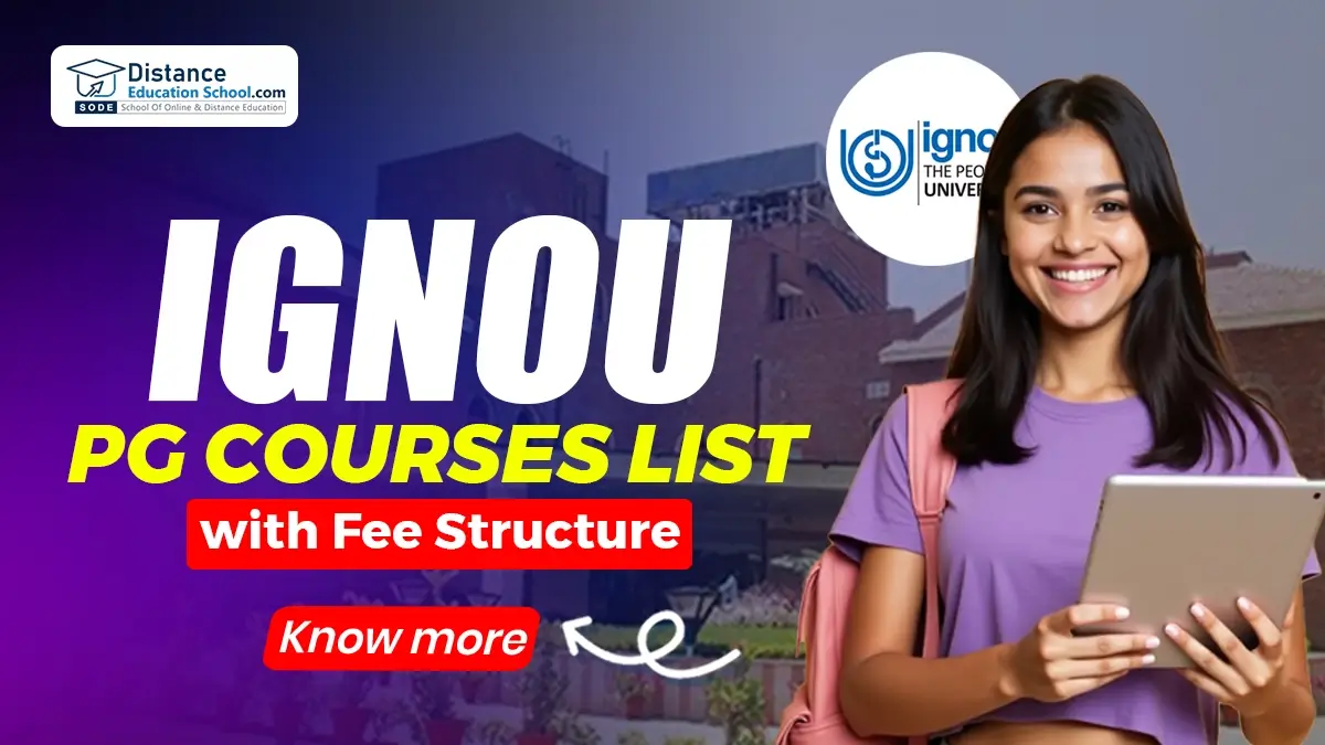 IGNOU PG Courses List with Fee Structure