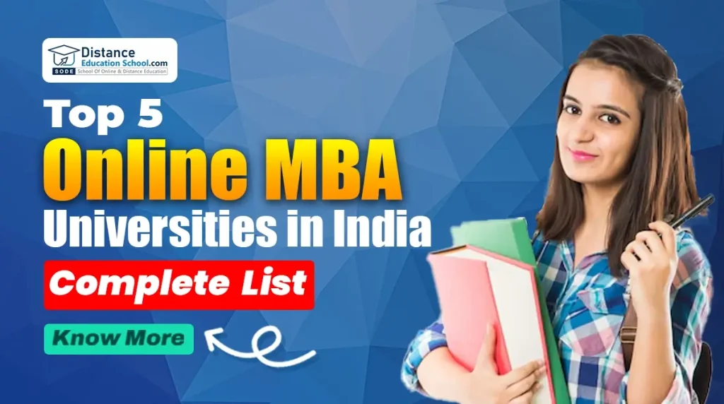 Top 5 Online MBA Universities in India